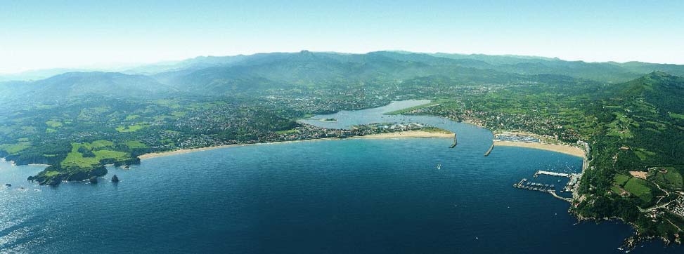 Vista aérea de la Bahia de Txingudi