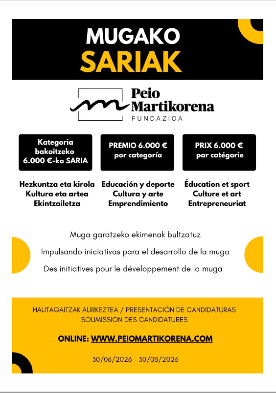cartel premios fundacion peio